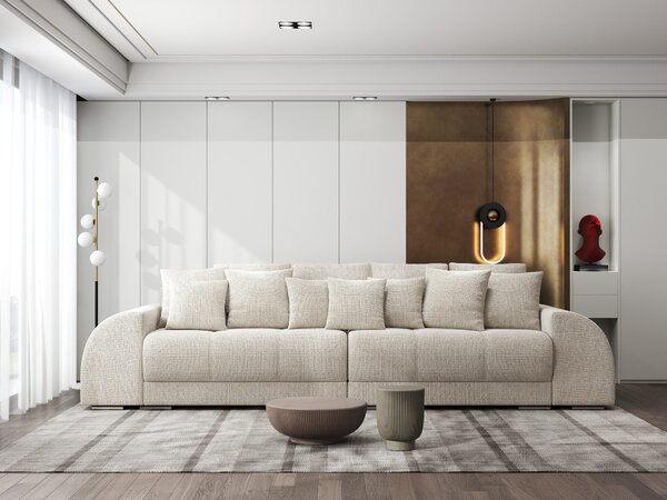 Canapea extensibilă dumonde cu 2 lăzi de depozitare Verona Cremona Gri Deschis 310x120 cm