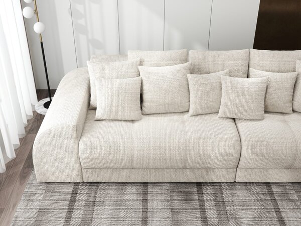 Canapea extensibilă dumonde cu 2 lăzi de depozitare Verona Cremona Gri Deschis 310x120 cm
