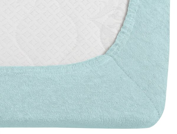 Cearsaf Frotir cu elastic 90x200 cm turcoaz