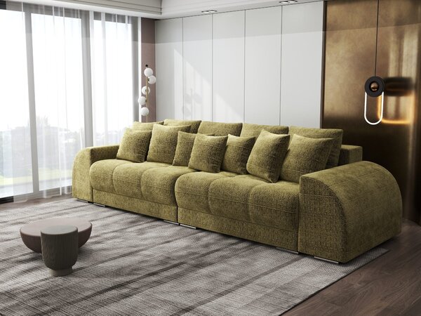 Canapea extensibilă dumonde cu 2 lăzi de depozitare Verona Cremona Olive 310x120 cm