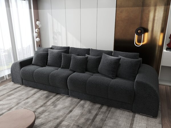 Canapea extensibilă dumonde cu 2 lăzi de depozitare Verona Monte Negru 310x120 cm
