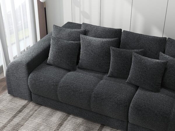 Canapea extensibilă dumonde cu 2 lăzi de depozitare Verona Monte Negru 310x120 cm