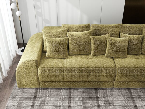 Canapea extensibilă dumonde cu 2 lăzi de depozitare Verona Cremona Olive 310x120 cm