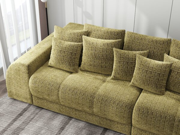 Canapea extensibilă dumonde cu 2 lăzi de depozitare Verona Cremona Olive 310x120 cm