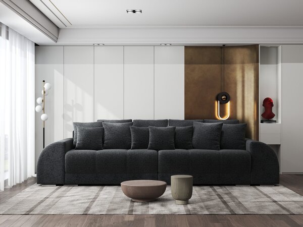 Canapea extensibilă dumonde cu 2 lăzi de depozitare Verona Monte Negru 310x120 cm