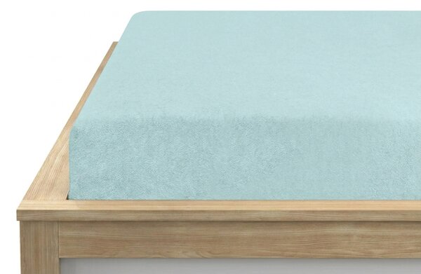 Cearsaf Frotir cu elastic 90x200 cm turcoaz