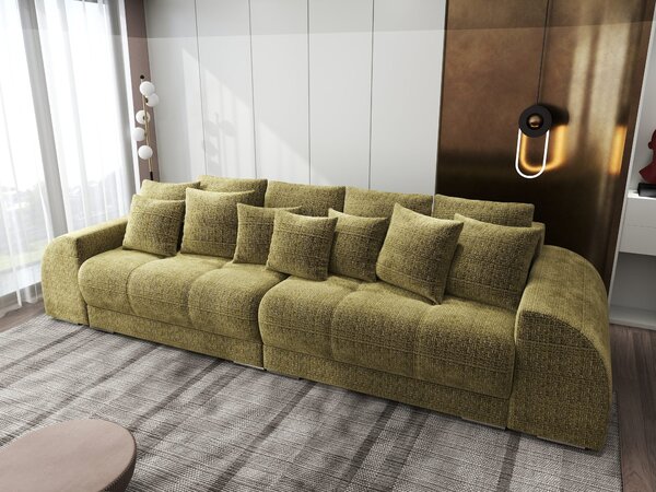 Canapea extensibilă dumonde cu 2 lăzi de depozitare Verona Cremona Olive 310x120 cm
