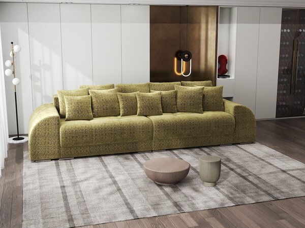 Canapea extensibilă dumonde cu 2 lăzi de depozitare Verona Cremona Olive 310x120 cm