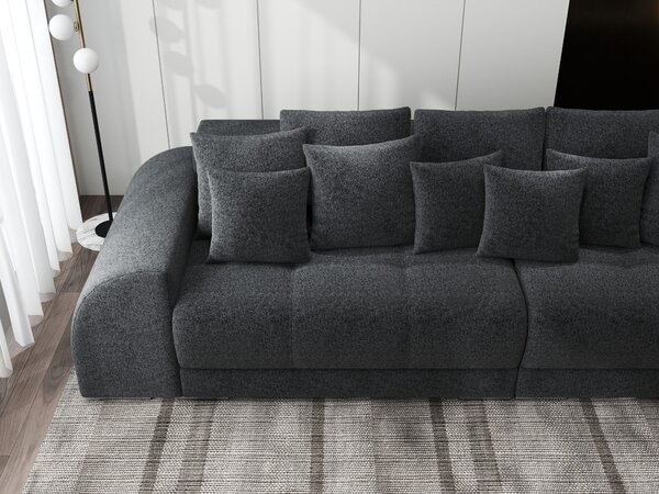 Canapea extensibilă dumonde cu 2 lăzi de depozitare Verona Monte Negru 310x120 cm
