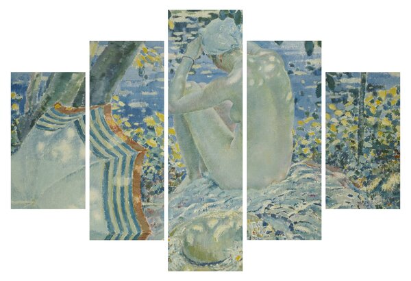 Tablou - Frederick Carl Frieseke, On the Bank, reproducere (150x105 cm)