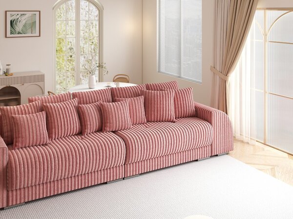 Canapea extensibilă dumonde cu 2 lăzi de depozitare Verona Tilia Roz Pudrat 310x120 cm