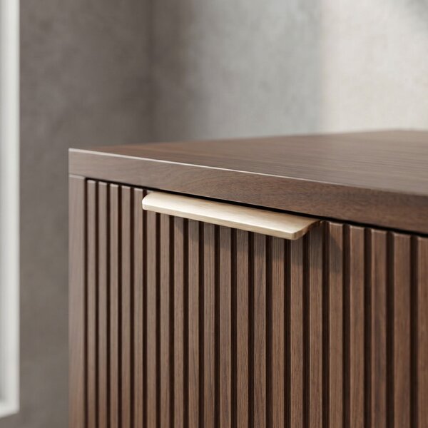 Dulap baie pentru lavoar Rea Core 80cm Brown