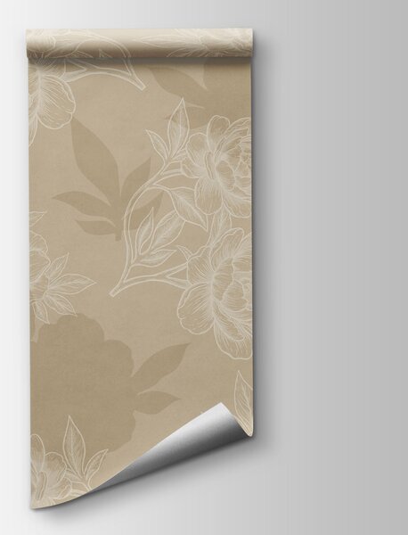 Fototapet Un model floral elegant, în nuanțe delicate, Fototapet flori, Fototapet populare, t00864 - Tapeko.ro