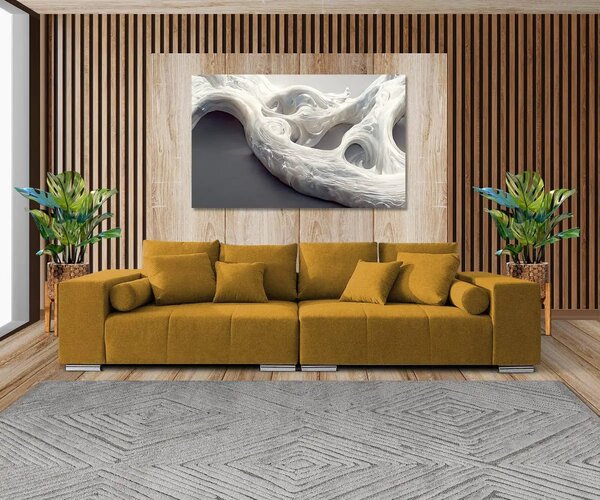 Canapea extensibilă dumonde cu ladă de depozitare Marbela Enjoy Muștar XXL 295x100 cm