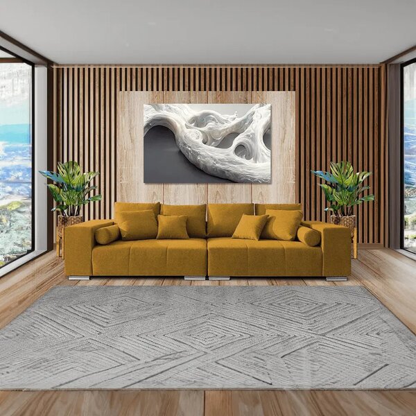 Canapea extensibilă dumonde cu ladă de depozitare Marbela Enjoy Muștar XXL 295x100 cm