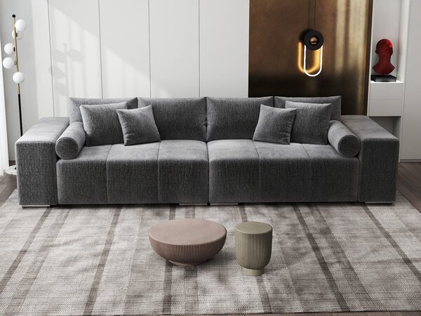 Canapea extensibilă dumonde cu ladă de depozitare Marbela XXL Monolith Gri Antracit 295x120 cm