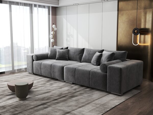Canapea extensibilă dumonde cu ladă de depozitare Marbela XXL Monolith Gri Antracit 295x120 cm