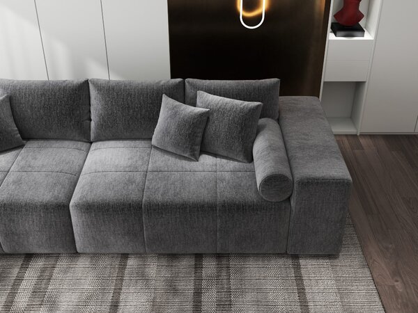 Canapea extensibilă dumonde cu ladă de depozitare Marbela XXL Monolith Gri Antracit 295x120 cm