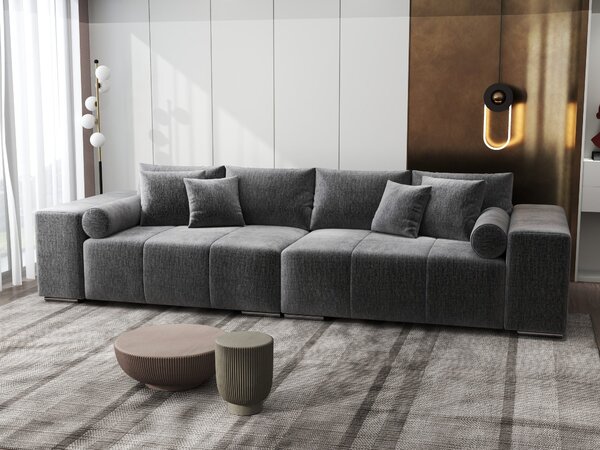 Canapea extensibilă dumonde cu ladă de depozitare Marbela XXL Monolith Gri Antracit 295x120 cm