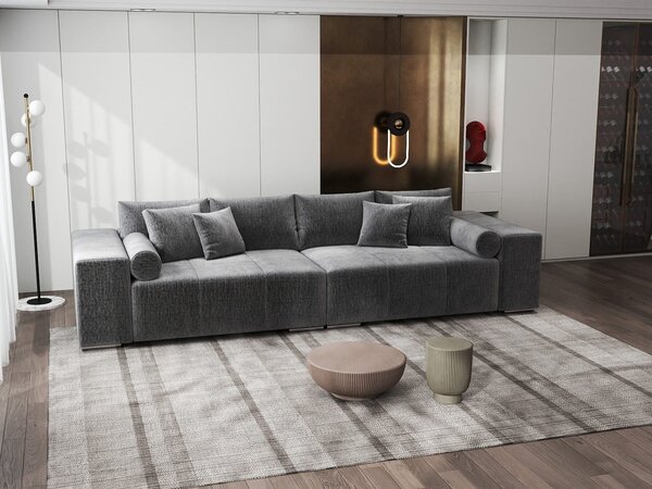 Canapea extensibilă dumonde cu ladă de depozitare Marbela XXL Monolith Gri Antracit 295x120 cm