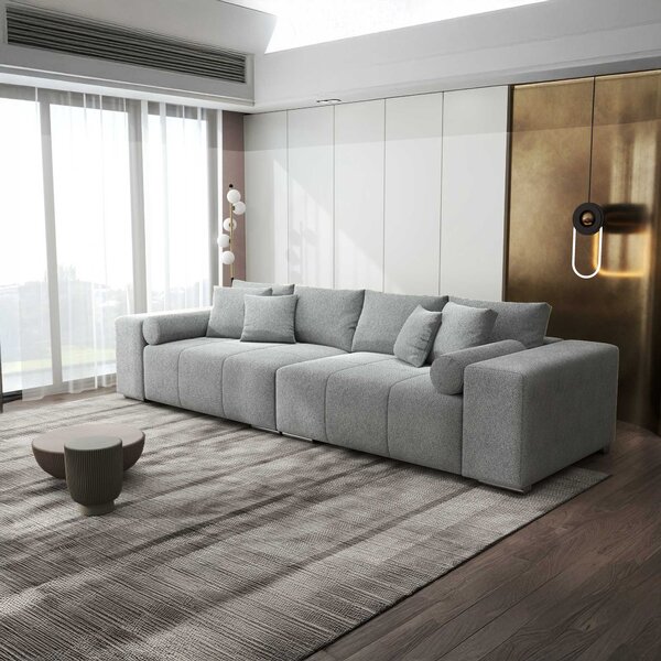 Canapea extensibilă dumonde cu ladă de depozitare Marbela XXL Quelle Gri 83 295x120 cm