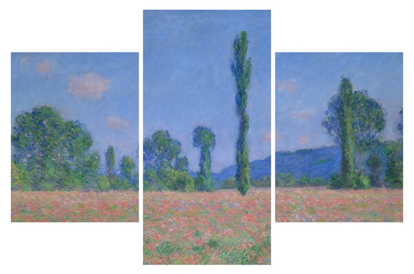 Tablou - Claude Monet, Poppy Field (Giverny), reproducere (90x60 cm)