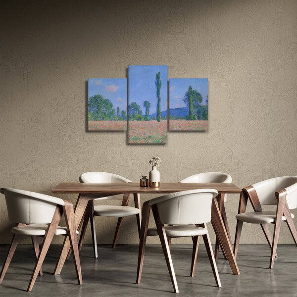 Tablou - Claude Monet, Poppy Field (Giverny), reproducere (90x60 cm)