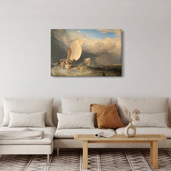 Tablou - William Turner, Fishing Boats with Hucksters Bargaining for Fish, reproducere (90x60 cm)