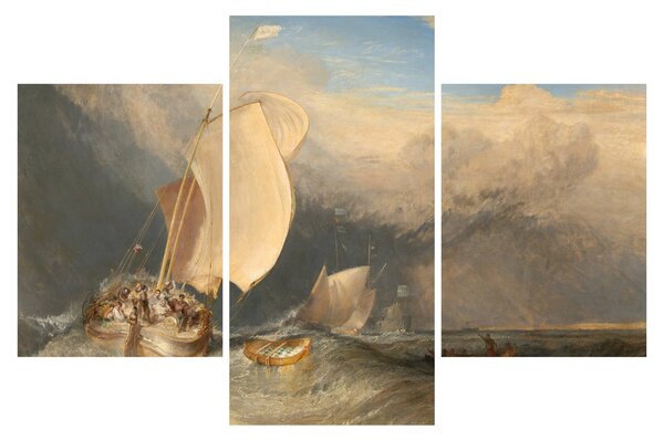 Tablou - William Turner, Fishing Boats with Hucksters Bargaining for Fish, reproducere (90x60 cm)