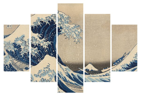 Tablou - Katsushika Hokusai, Under the Wave off Kanagawa, reproducere (150x105 cm)