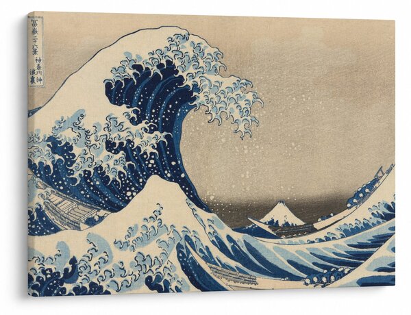 Tablou - Katsushika Hokusai, Under the Wave off Kanagawa, reproducere (70x50 cm)