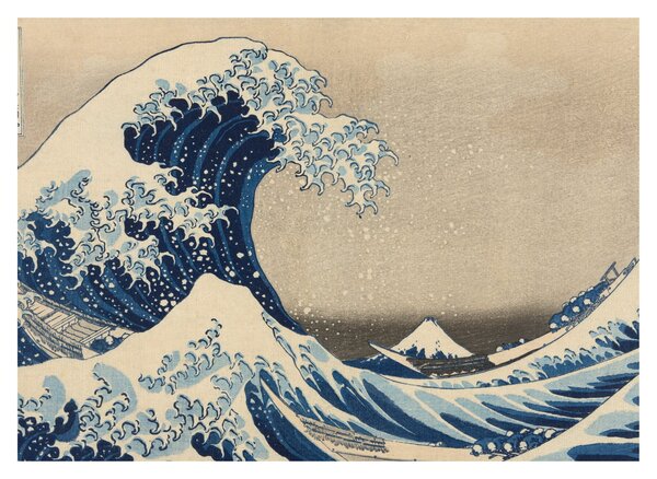 Tablou - Katsushika Hokusai, Under the Wave off Kanagawa, reproducere (70x50 cm)