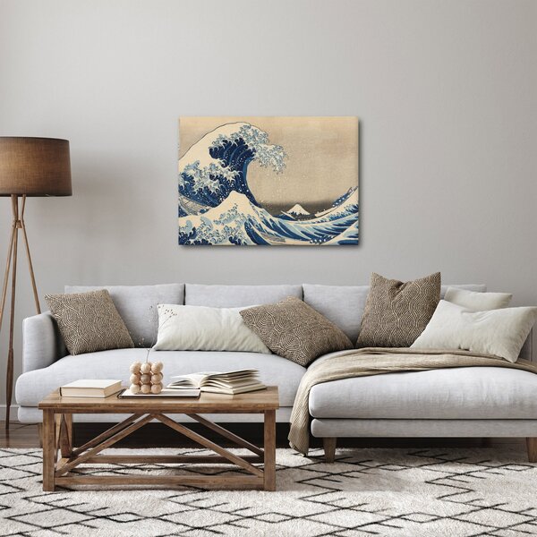 Tablou - Katsushika Hokusai, Under the Wave off Kanagawa, reproducere (70x50 cm)
