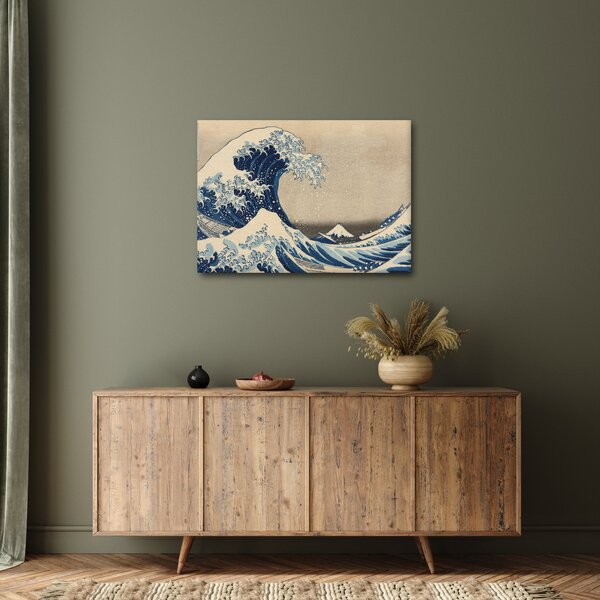 Tablou - Katsushika Hokusai, Under the Wave off Kanagawa, reproducere (70x50 cm)