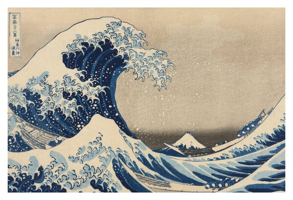 Tablou - Katsushika Hokusai, Under the Wave off Kanagawa, reproducere (90x60 cm)