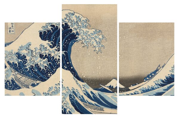 Tablou - Katsushika Hokusai, Under the Wave off Kanagawa, reproducere (90x60 cm)