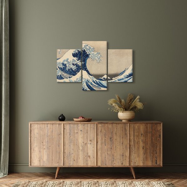 Tablou - Katsushika Hokusai, Under the Wave off Kanagawa, reproducere (90x60 cm)