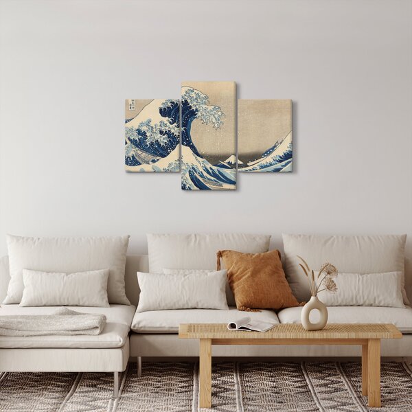 Tablou - Katsushika Hokusai, Under the Wave off Kanagawa, reproducere (90x60 cm)