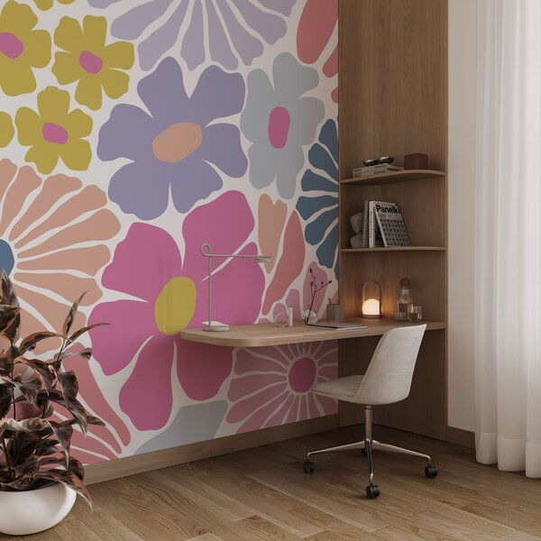 Fototapet Model floral colorat, Fototapet flori, Fototapet populare, t00872 - Tapeko.ro