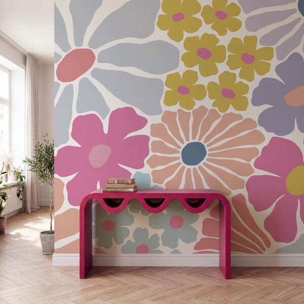 Fototapet Model floral colorat, Fototapet flori, Fototapet populare, t00872 - Tapeko.ro