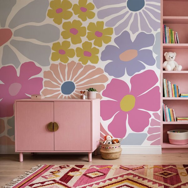 Fototapet Model floral colorat, Fototapet flori, Fototapet populare, t00872 - Tapeko.ro