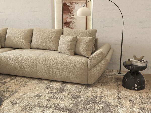 Colțar extensibil dumonde cu ladă de depozitare Berlin XL Jaguar Bej 350x185 cm