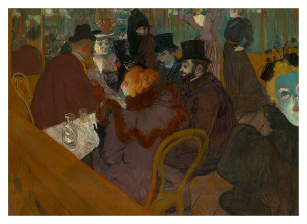 Tablou - Henri de Toulouse-Lautrec, At the Moulin Rouge, reproducere (70x50 cm)