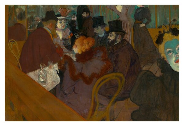Tablou - Henri de Toulouse-Lautrec, At the Moulin Rouge, reproducere (90x60 cm)