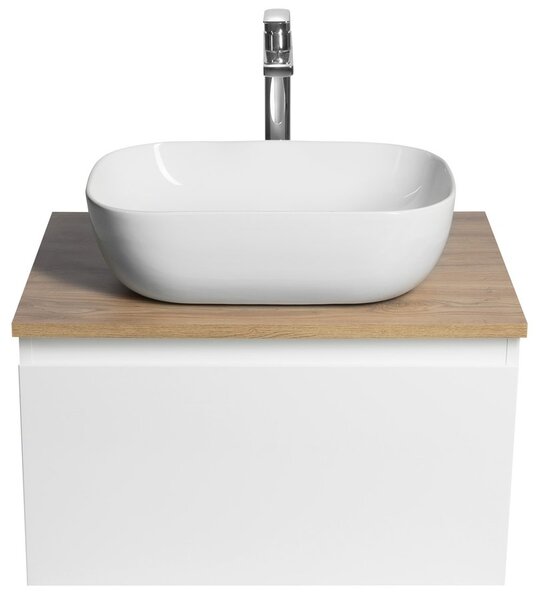 Aqualine Aqualine, dulap ALTAIR cu blat 62,5 cm, stejar alb/emporio, AI267-02