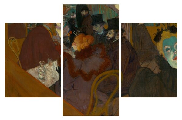 Tablou - Henri de Toulouse-Lautrec, At the Moulin Rouge, reproducere (90x60 cm)