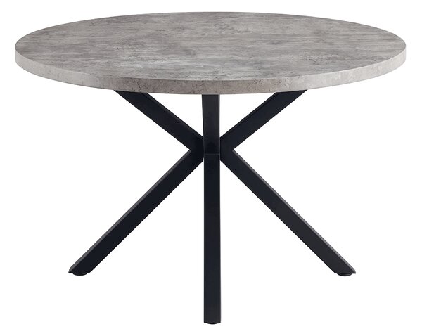 Masa de luat masa, gri carbon negru, diametru 120 cm, MEDOR