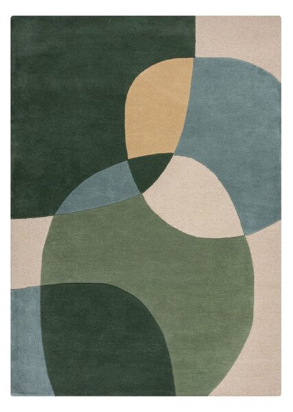Covor verde țesut manual din lână 120x170 cm Glow Green & Blue – Flair Rugs