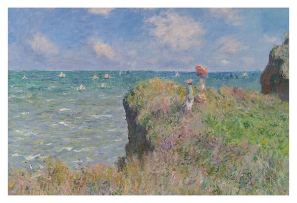 Tablou - Claude Monet, Cliff Walk at Pourville, reproducere (90x60 cm)