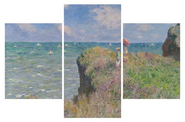 Tablou - Claude Monet, Cliff Walk at Pourville, reproducere (90x60 cm)